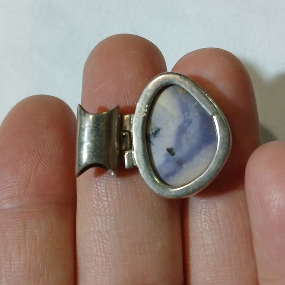 🌙 Sterling Silver & Lepidolite Triple Moon Pendant – Handmade Magic - Picture 2 of 4